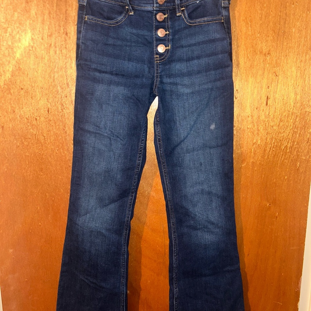 Abercrombie Kids Blue Flare Wide Leg Jeans